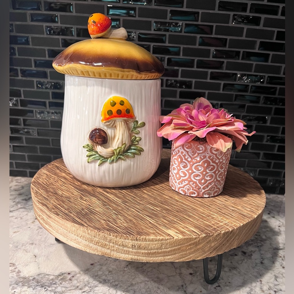 🆕 Farmhouse 11.65 in W Round Wooden Riser